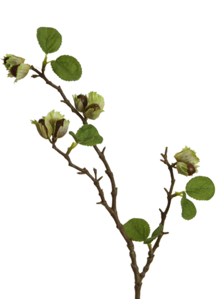 KüNstlicher Haselnusszweig 65Cm Kunstpflanzen Sommerdeko Herbstdeko-image