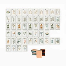 American Mahjong Set 166 Tiles White Lotus Tortoiseshell