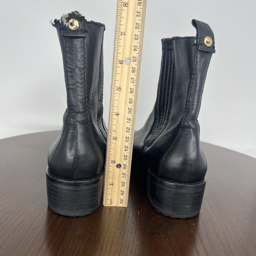 Michael Kors Botines Para Mujer 6.5M Negro Cuero Botines Chelsea Pull Up Moto - Imagen 11 de 21