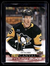 2022-23 Upper Deck Series 2 UD Canvas Young Guns Filip Hallander Rookie Auto