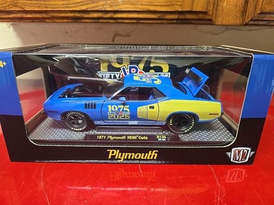 M2 MACHINES 1971 PLYMOUTH HEMI CUDA VP RACING 50 YEAR ANN. 1/24 BLUE 0602515270R