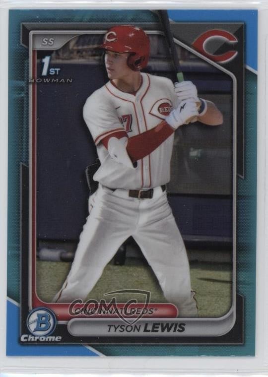 2024 Bowman Draft Chrome Sky Blue Refractor Tyson Lewis #BDC-44 19zn