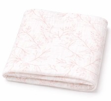 Carter s Muslin Baby Blanket Pink Floral Gauze 40x30 Swaddle Lovey