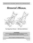 Owner's Manual MTD Series 500 & Series 600 Two-Stage Snow Thrower/Snow Blower