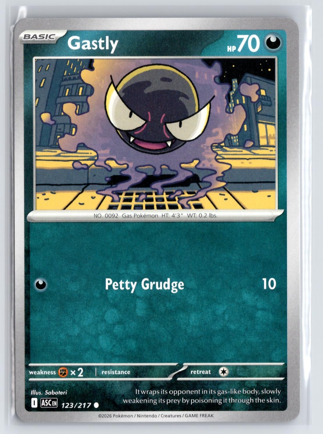 ME: Ascended Heroes #123/217 Gastly Regular