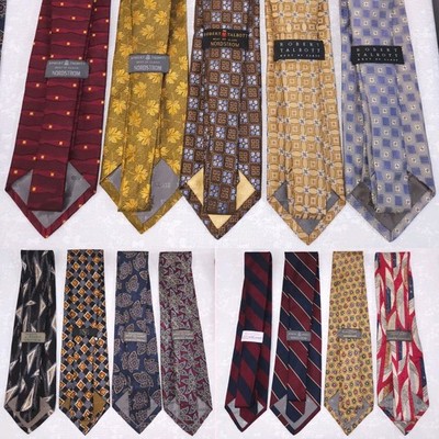 Robert Talbott Silk Tie LOT 13 Best of Class Studio Red Gold Navy Blue Geometric