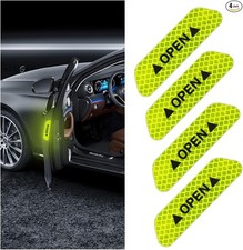 4PCS Car Door Open Warning Reflective Stickers, Night Visibility Color: GREEN