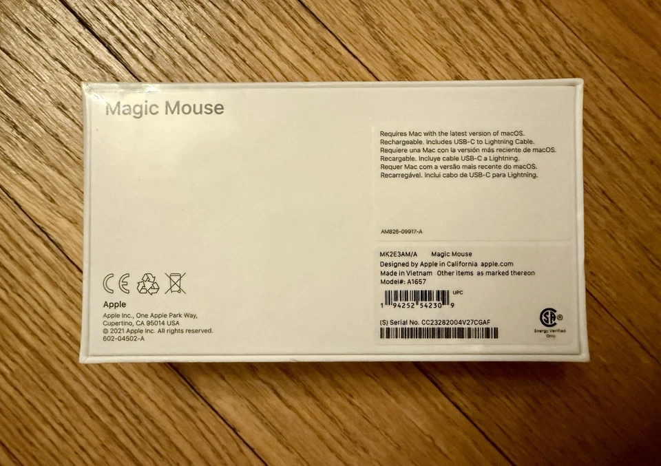 Genuine Apple Magic Mouse A1657 MK2E3AM/A New / Sealed Lightning - Image 2 of 4