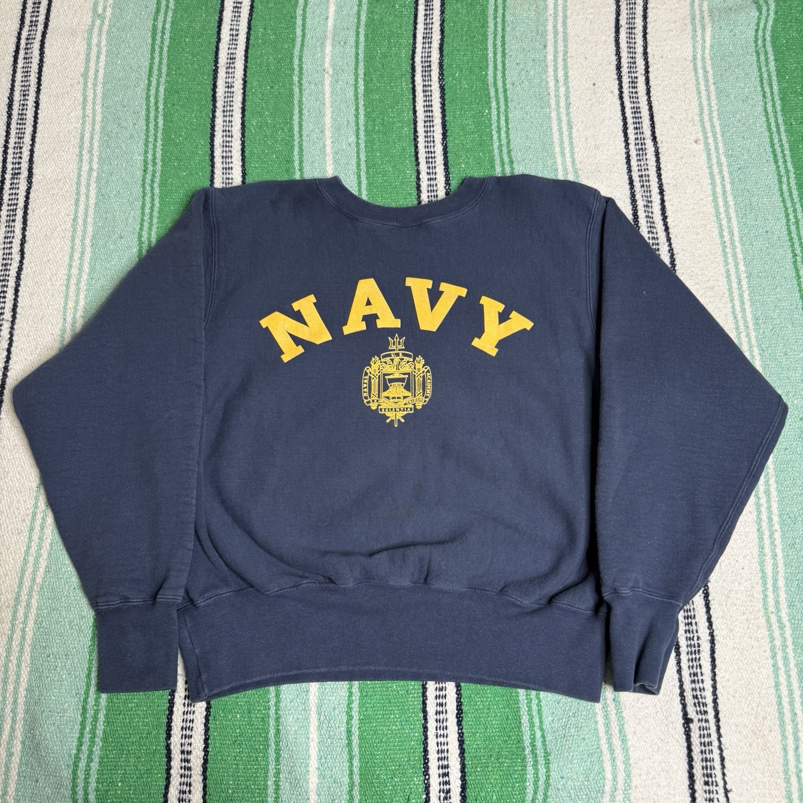Vintage 80s 90s USA Made NAVY US Naval Academy Crewneck Sweatshirt  Size S