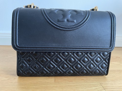 Tory Burch Fleming Schultertasche Handtasche Schwarz Neuwertig - Bild 2 von 9