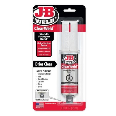 JB Weld ClearWeld 5 Minuten schnell abbindend klar Epoxid 25ml weltweit stärkste Bindung