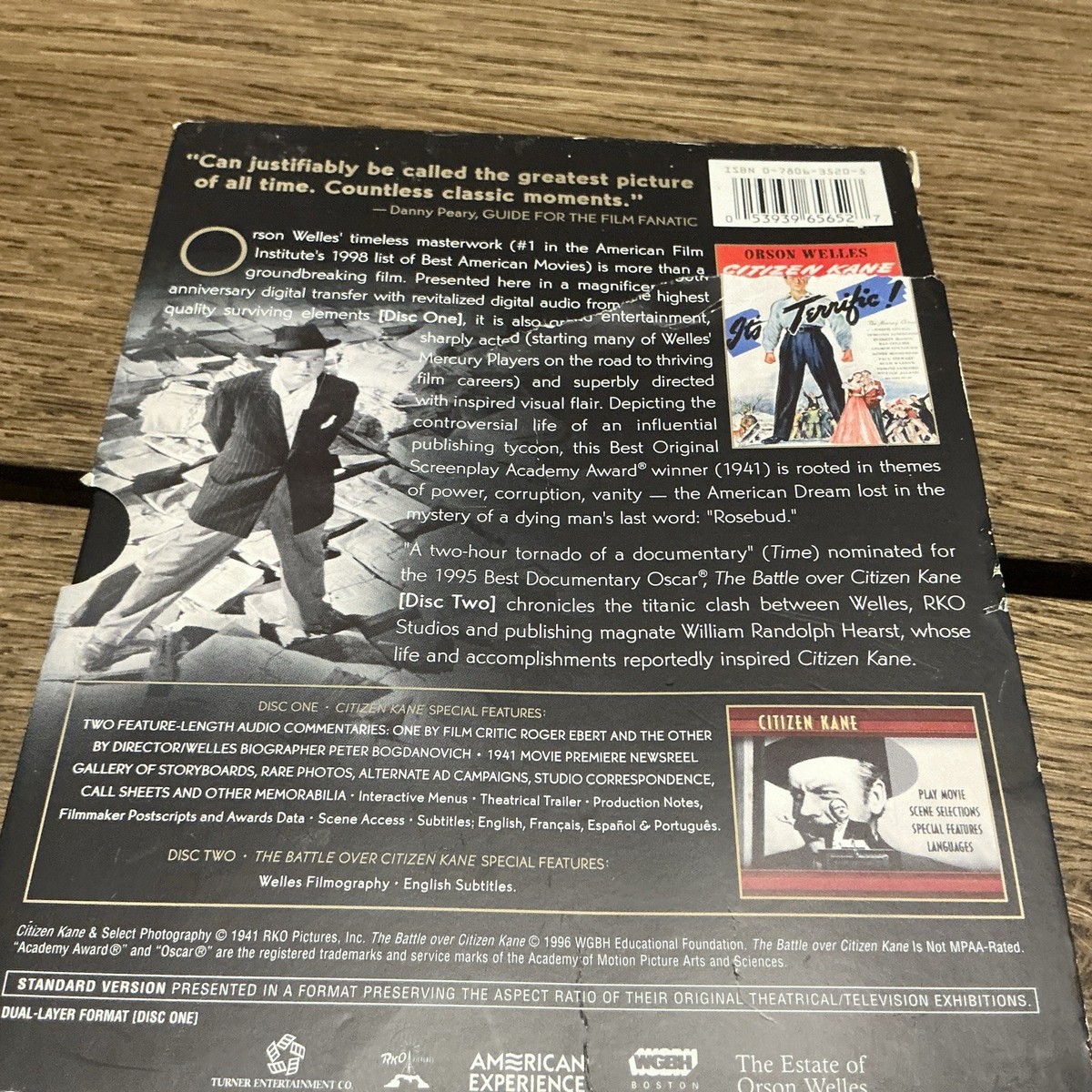 Citizen Kane (1941 Two-Disc Special Edition) DVD 1996 Widescreen
