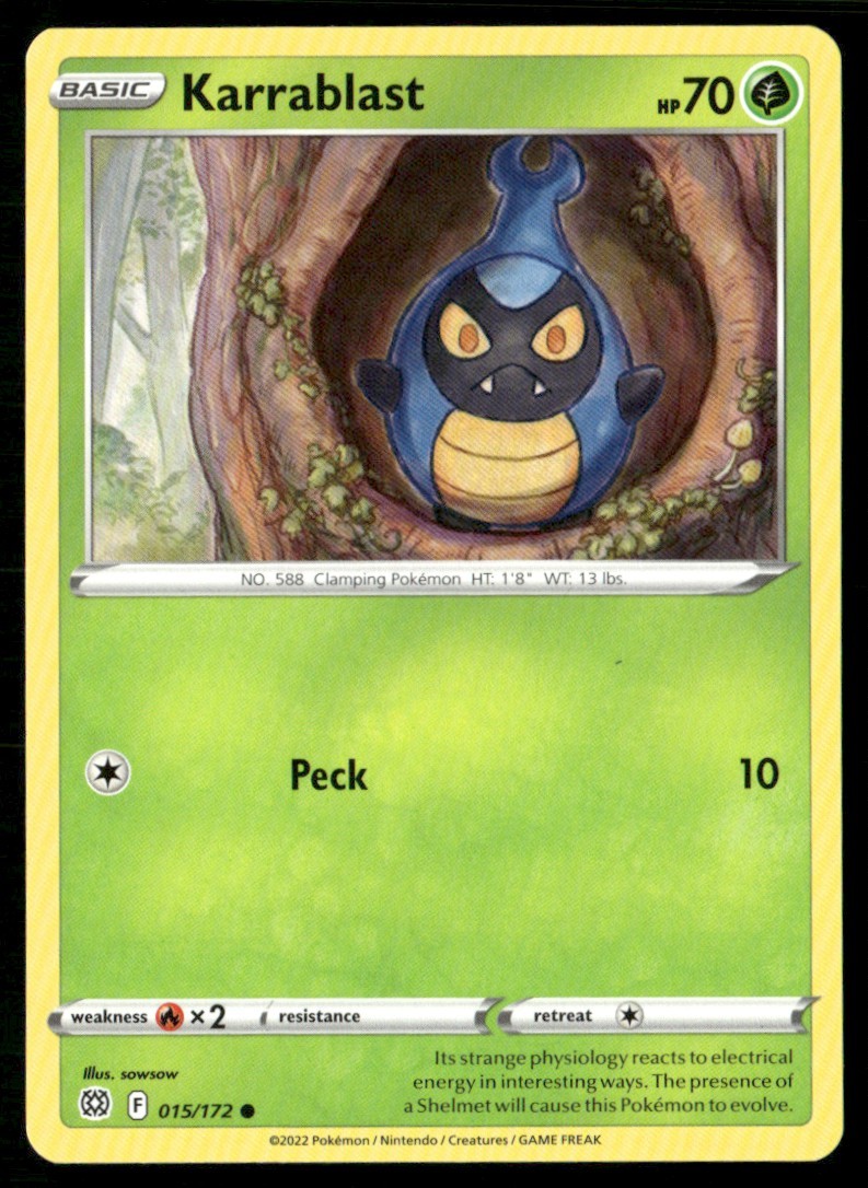 2022 Sword & Shield - Brilliant Stars Karrablast Basic/Common #15