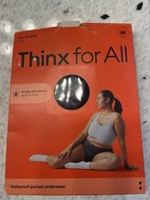 Thinx for All Leakproof Lace Trim Brief Period Underwear Black M 12hr Absorbency