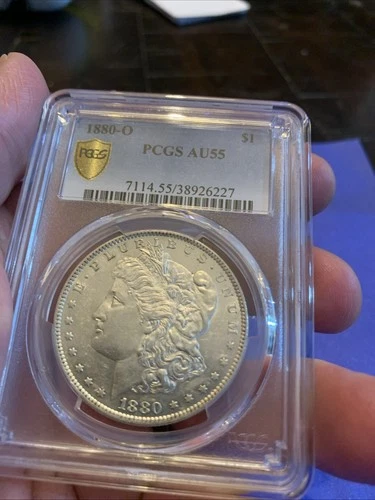 1880 O PCGS AU55 Morgan Silver Dollar $1 US Mint Rare Key Date Coin AU 58 Nice