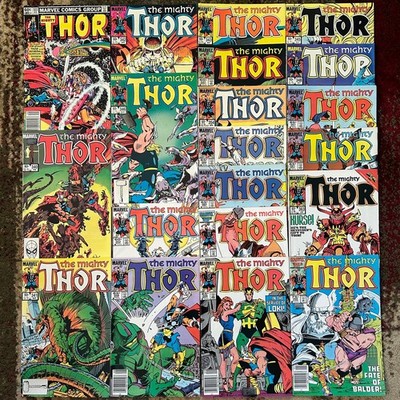 Lot of 20 Thor w/ 8 Key Issues Superman as Clark Kent Crossover App 1982 Marvel