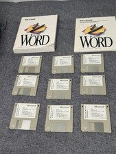 Microsoft Word 6.0 for Windows 3.5 9-Disk Set TESTED Manuals