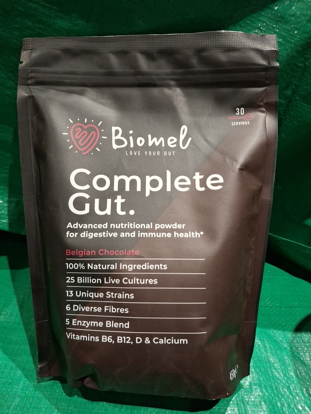 Biomel Complete Gut Belgian Chocolate 450g | 30 Servings | Advanced Probiotics