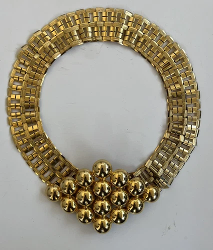 Ceinture dorée vintage Christian Dior années 60 maillon chaîne mod hipster