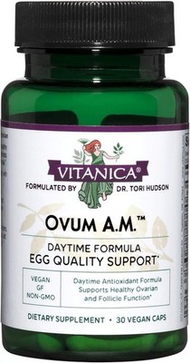 Vitanica Ovum A.M. Egg Quality Support - 30 Vegan Capsules - CoQ10 Resveratrol