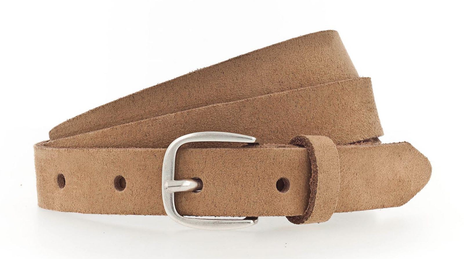 Tamaris Slim Velours Belt W100 Cognac