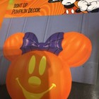 Disney Minnie Mouse Illuminated Light Up Pumpkin Decor Orange Purple Plastic — photo 4