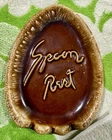Vintage Hull USA Art Pottery Spoon Rest Pottery Dish