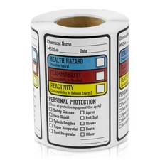 SDS Stickers/MSDS Stickers (1.5 x 2.5 inch, 1200 Labels) Right to Know Labels...