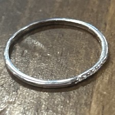 Sterling Silver White Stone Encrusted Band Ring Sz 8.25 .77 Grams