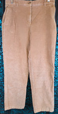 L.L. BEAN CORDUROY PANTS WOMENS 10 REG TAN CLASSIC FIT ELASTIC WAIST STRAIGHT