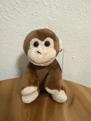 Plush in a Rush Brown Monkey 6'' Stuffed Animal Small Cuddle Toy NWT