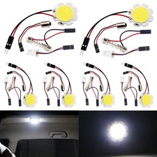 6 Pcs Cool White Cob 6smd Led Panel Dome Car Map Light T10ba9s Dc 12v