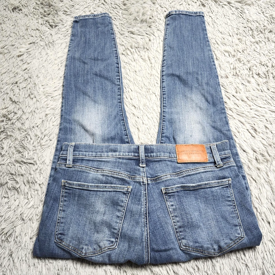 Lucky Brand Jeans Womens 12 31 Mid Rise Skinny Ava Blue Stretch Denim Casual - Image 4 of 4