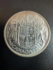 1954 SILVER Canada 50 Cents - Likely AU - Elizabeth II - 80% SILVER!