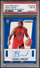 2024 PANINI PRIZM DECA SIGNATURES BLUE JAMAL SHEAD ROOKIE RC AUTO 39/49 PSA 8