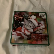 Christmas Party Cat Puzzle" 100 Pieces Jigsaw Festive Holiday Feline