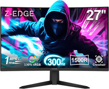 Z-Edge 27 Inch Curved Gaming Monitor, FHD 1080P 300Hz 280Hz 240Hz Curved Monitor