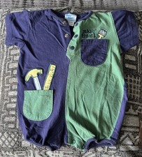Vintage 1997 Oshkosh Bgosh Baby B gosh Handyman 6-9 Months Boys Outfit Pre Owned