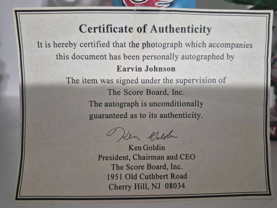 #d/996 MAGIC JOHNSON autógrafo AUTO 8 X 10 FOTO PLACA LA Lakers 1996 regreso Foto 2 de 4