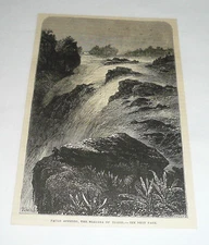 1878 magazine engraving ~ PAULO AFFONSO, THE NIAGARA OF BRAZIL