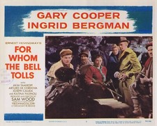 FOR WHOM THE BELL TOLLS Original 1957r Lobby Card 7 Gary Cooper Ingrid Bergman