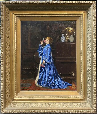 Edouard Frederic Wilhelm Richter Oil Painting, Lady in a Blue Robe in a Regal In | eBay Edouard Frederic Wilhelm Richter Oil Painting, Lady in a Blue Robe in a Regal In | eBay