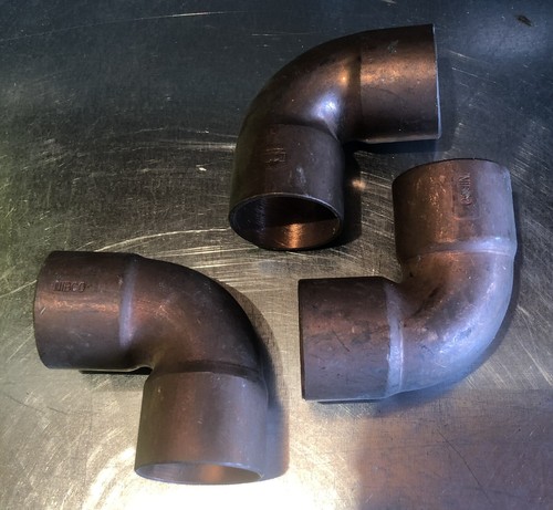 1-1/4" CxC COPPER 90 DEGREE SHORT ELBOW WROT COPPER PIPE 1-3/8" OD NIBCO USA
