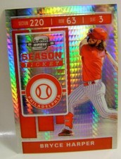 BRYCE HARPER /299 CONTENDERS OPTIC PANINI CHRONICLES BASEBALL 2020