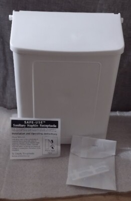 #ad Safe Use IMP1102 Sanitary Napkin Receptable Wall Mount White $29.98