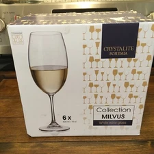 Bohemia Crystalite White Wine Glasses 6 pcs. in box