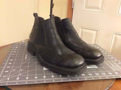 John Henry Shoes Boris Mens Size 10.5 D Black Leather Dress Footwear