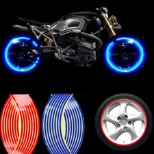 16PCS Reflective Car Motorcycle Wheel Rim Stripe Decals Tape Sticker Accessories