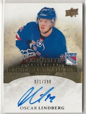 2015-16 Exquisite Collection Rookie Signatures #ERSOL Oscar Lindberg 071/399
