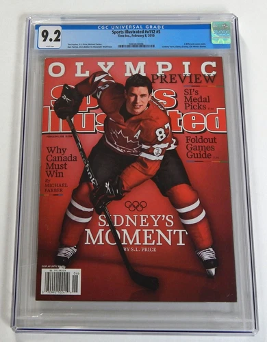 Sidney Crosby CGC 9.2 February 8, 2010 Sports Illustrated Newsstand Variant